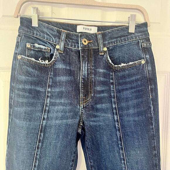 Pistola Women's Seamed Jeans with Uneven Hem Sz 27 - Picture 5 of 6